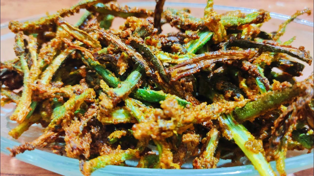 Lady finger chips Lady finger fry YouTube