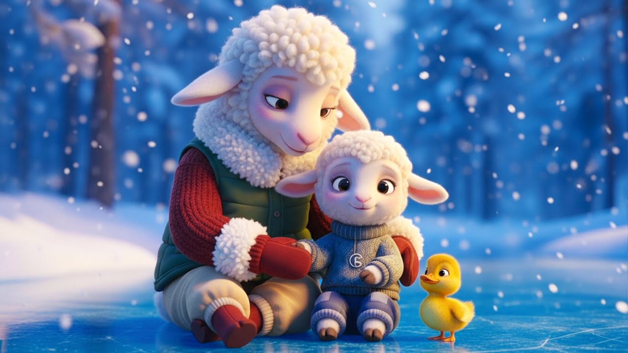 Câu Chuyện Mùa Đông Ấm Áp: Cừu Mẹ Và Cừu Con Cứu Vịt Nhỏ Giữa Trời Giá Lạnh
