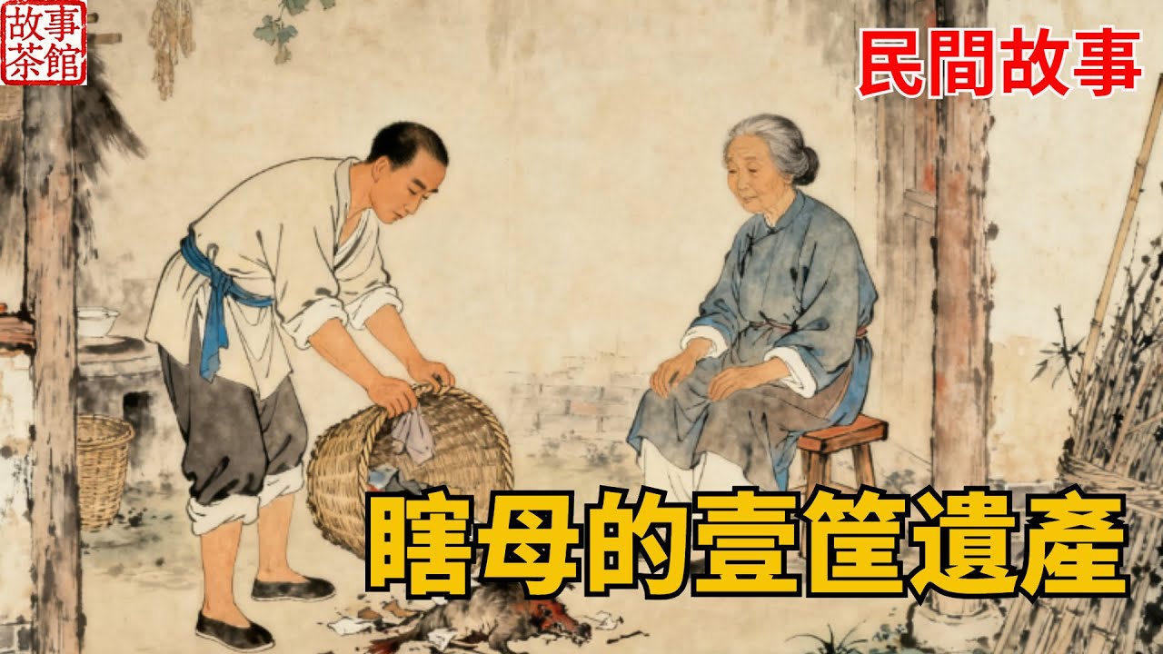 守著瞎母度半生，分家只拿壹爛筐！鄰人笑他愚，掀開筐底見銀票滿箱，結局太痛快！  #民間故事#情感 #睡前故事#人生感悟