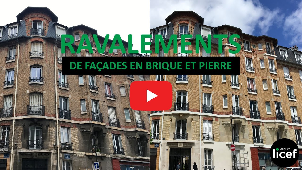Ravalement de façade en brique et pierre EDIFICA