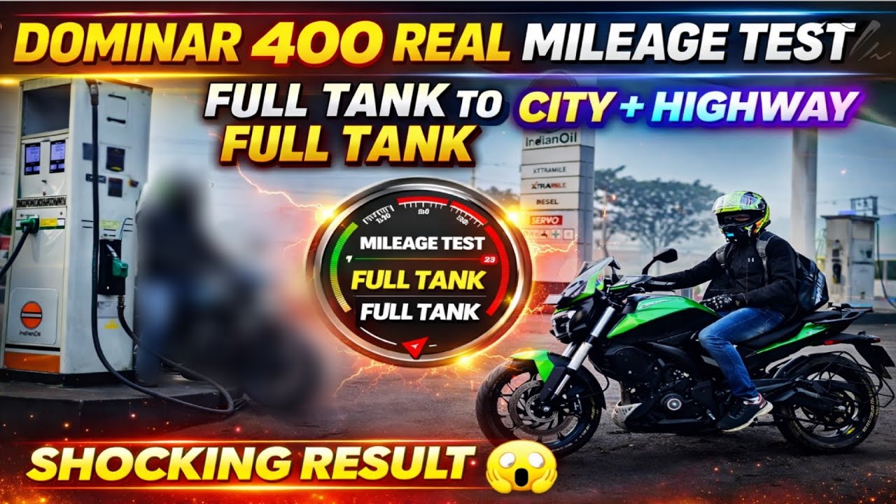 Dominar 400 Real Mileage Test 😱 Shocking Result|| Full Tank To Full Tank || City + Highway 