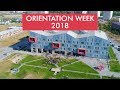 International students about the first day of Orientation Week 2018