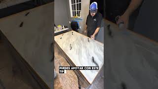 Cómo renovar una mesa con resina epoxica #epoxyresin #epoxytable