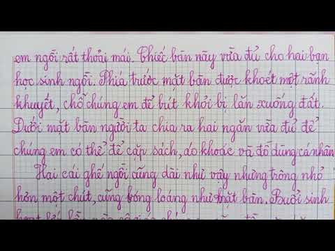 Tập làm văn: Tả chiếc bàn học của em (Lớp 4 cũ tập 2) - youtube