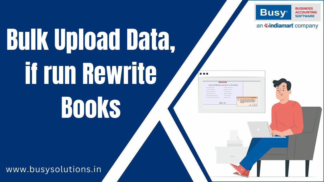 Bulk Upload Data, if run Rewrite Books | बिजी मोबाइल ऐप क्लाउड सिंक | KG Softwares 