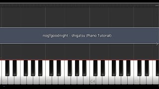 Video thumbnail of "nogfgoodnight - 四月 (shigatsu) [Piano Tutorial]"