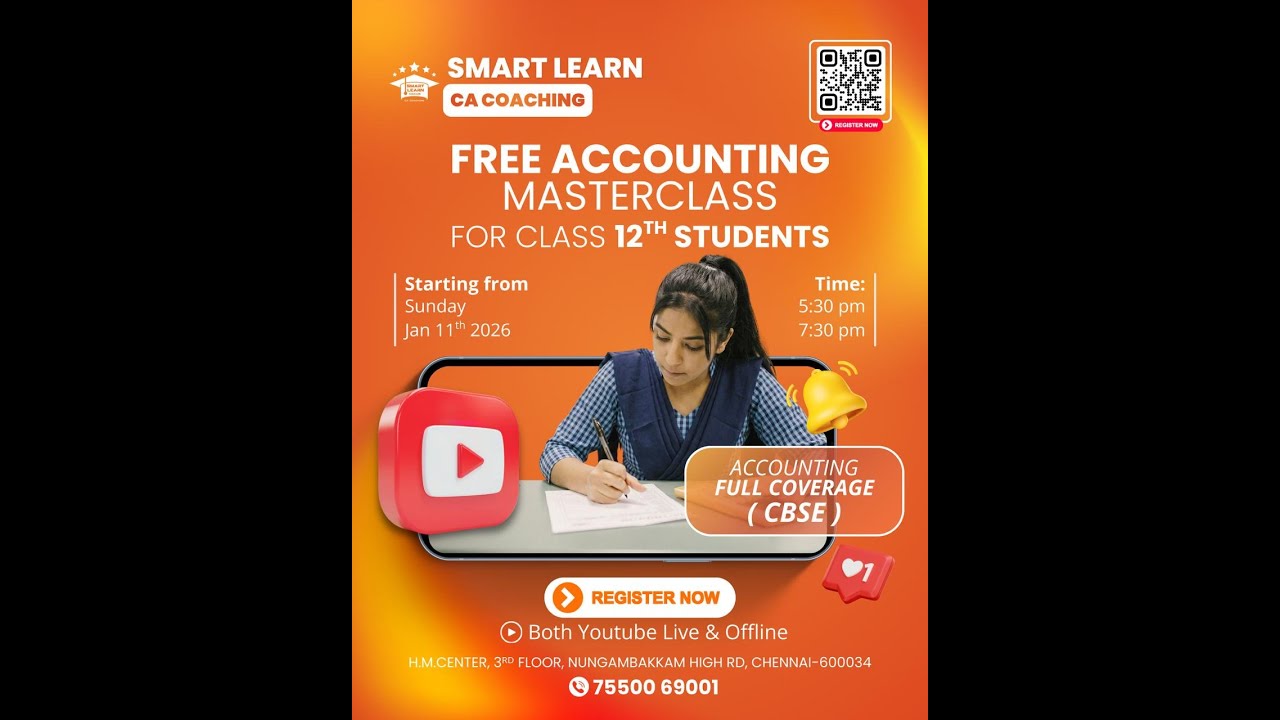 FREE ACCOUNTING MASTERCLASS FOR 12TH STUDENTS