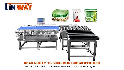 Linway smart dynamic CW500 Carton Box Checkweigher with Rejector#checkweigher #checkweigherbox