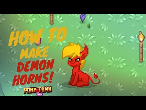 How To Make Demon Horns In Pony Town Bad Quality Youtube - red demon tail roblox