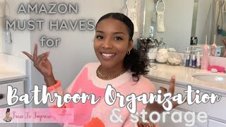 Bathroom Organization &amp; Storage Ideas: REALISTIC + AFFORDABLE + TIPS TO SAVE | Amazon must haves