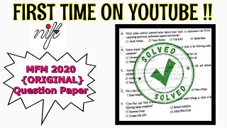 NIFT MFM 2020 [Original Question Paper] 1st time on YT. Solution & Explanation by Madam AKS