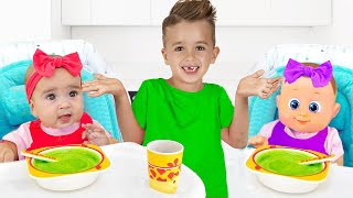 Nicole, bebek Alice için Dadı ve Yeni Oda gibi davranıyor