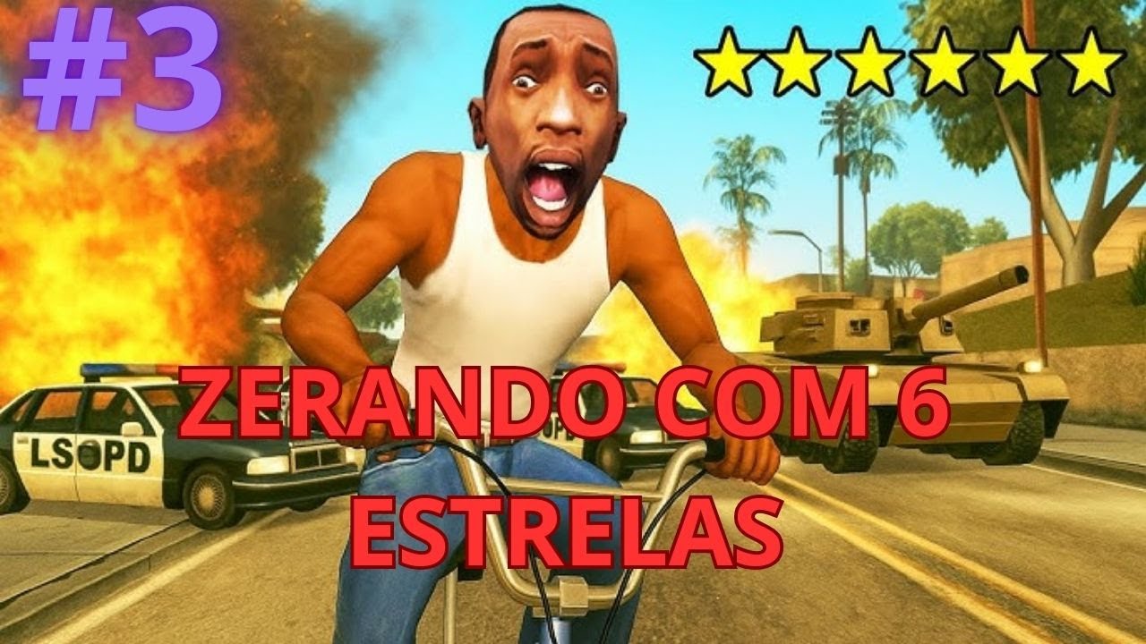 🔴 Desafio: Zerar GTA San Andreas com 6 estrelas de procurado (escolhi resetar) - DIA 3