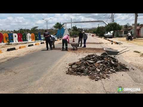 Cerro Corá: Vice prefeito mostra obra de Construção de lombadas e faixas padronizadas
