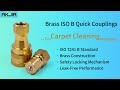 Brass ISO B Quick Couplings For Carpet Cleaning Machine
