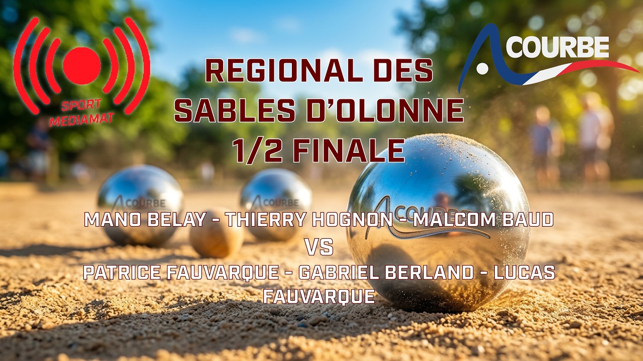 Miniature : 1/2 FINALE - Sables d'Olonne 2026 | Belay / Hognon / Baud VS Fauvarque / Berland / Fauvarque