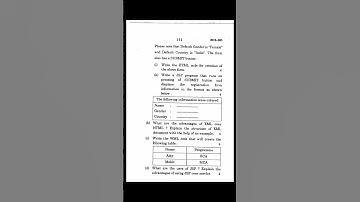 #Shorts BCS-053 DECEMBER 2019 Question Paper (Web Programming)