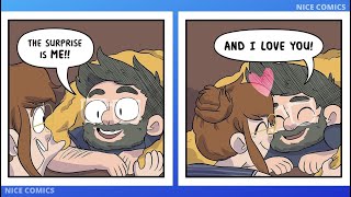 Artist Hilariously Illustrates Everyday Life With Her Fiancé And Their Four Cats #1