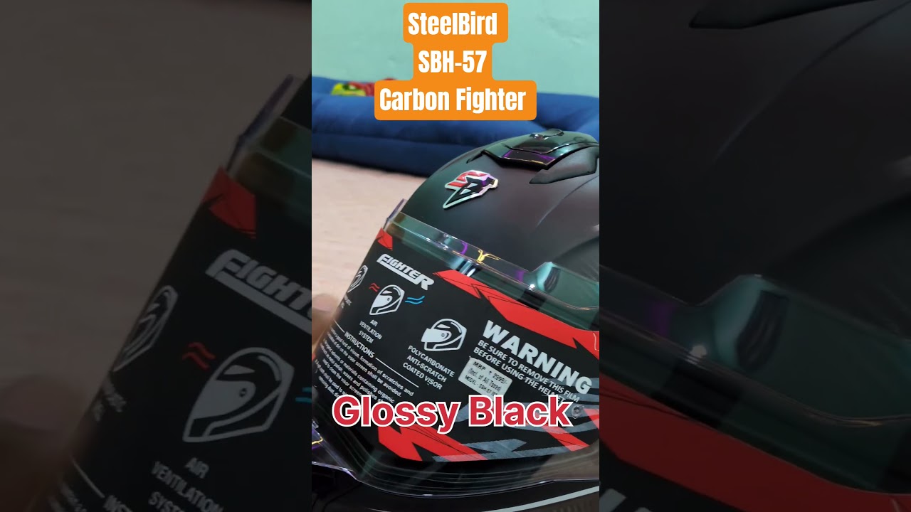 SteelBird // SBH-57 Fighter// Matt Black Helmet ⛑️🪖// Rs 2400// 
