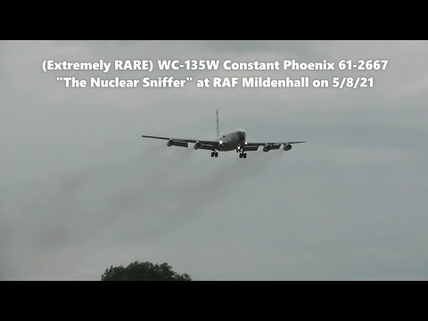 (Extremely RARE) WC-135W Constant Phoenix 61-2667 "The Nuclear Sniffer" at RAF Mildenhall on 5/8/21