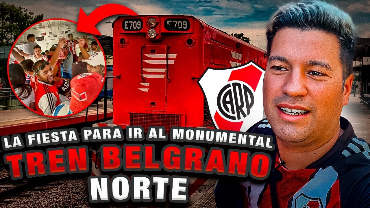 La FIESTA del tren Belgrano Norte al Monumental - River Plate vs. Lanús