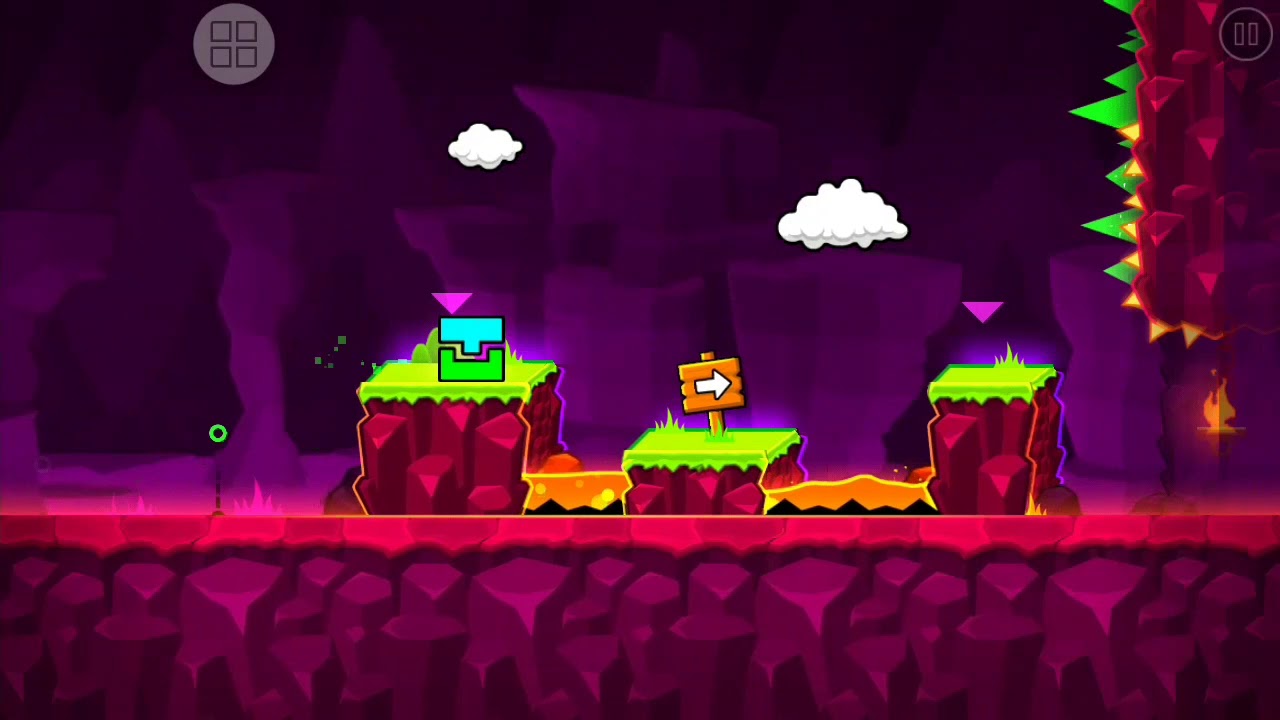 Playing geometry dash! For the first time - YouTube