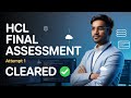 HCL Tech Training Final Assessment – Attempt 1 | Pattern, MCQs, Coding & My Experience