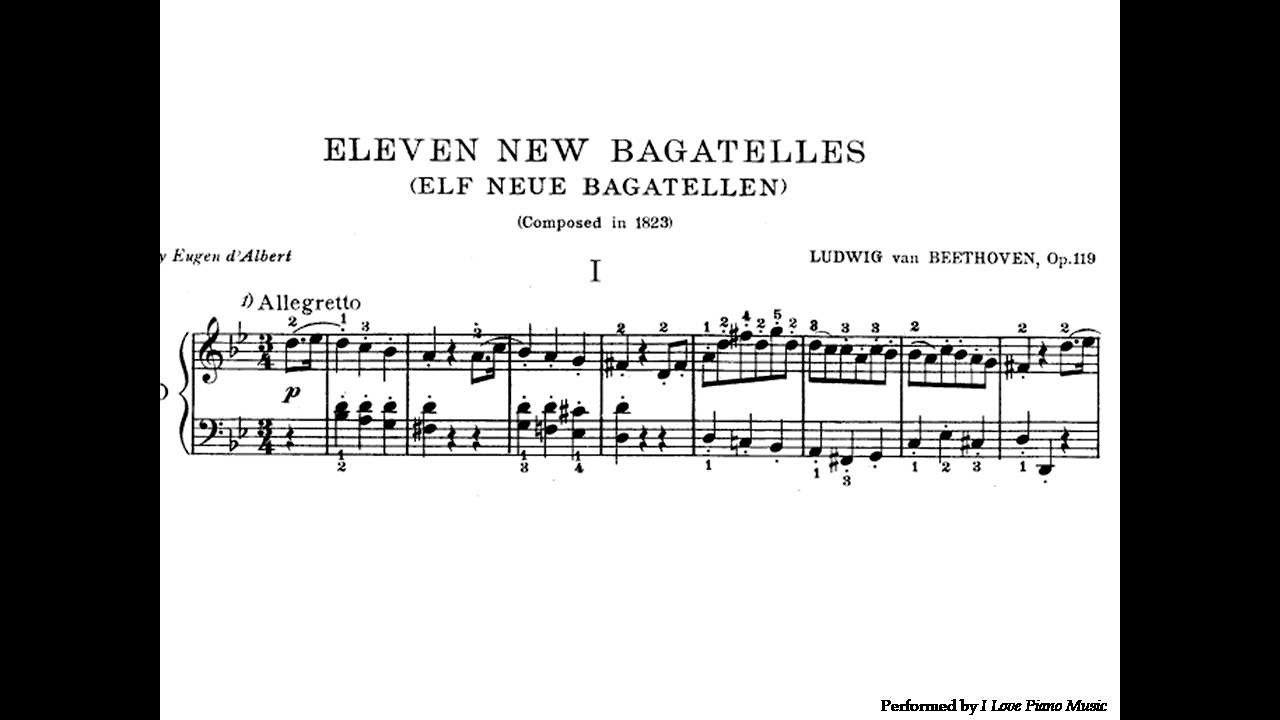 ABRSM GRADE 5 PIANO 2025 A5 Beethoven Bagatelle in G minor, Op119 No 1 / ABRSM Sheet music