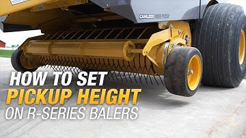 Setting pickup height on R-series balers