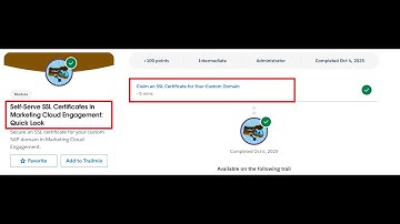 Self-Serve SSL Certificates in Marketing Cloud Engagement: Quick Look | Salesforce Trailhead