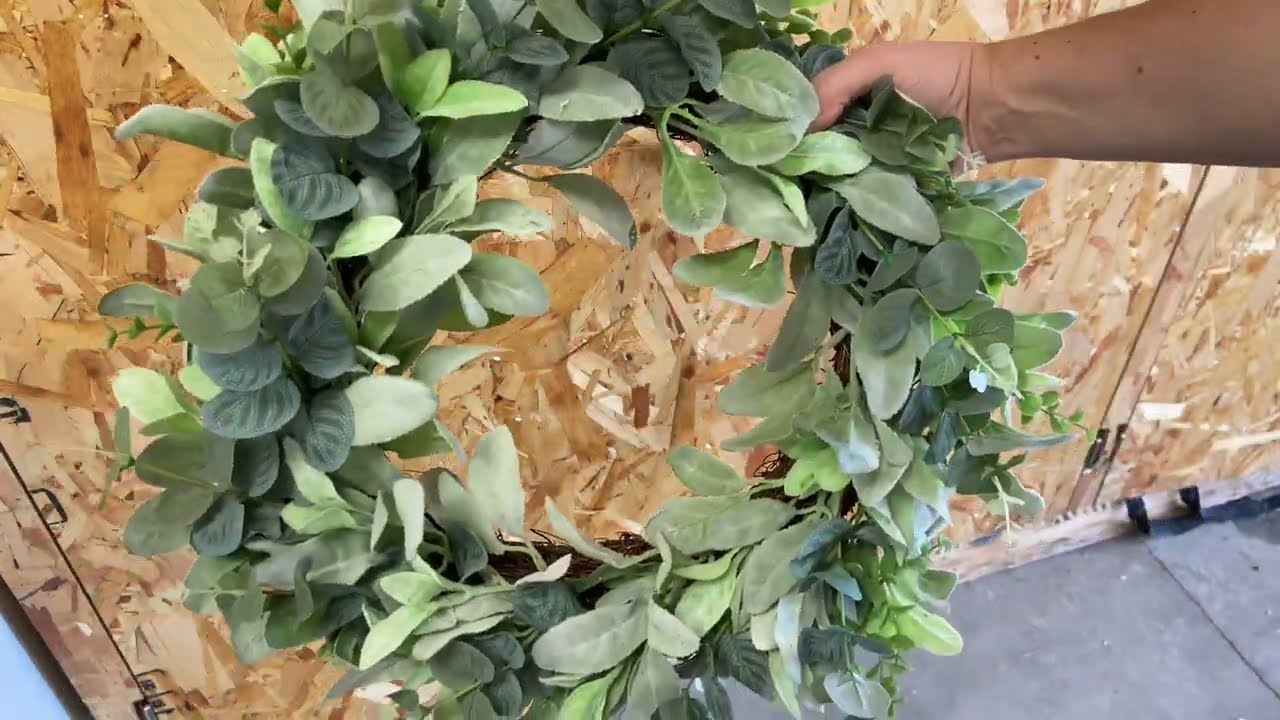 Spring Home Decor Lambs Ear Wreath 