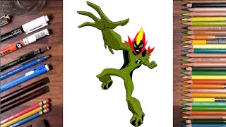 How to draw ben 10 | swampfire || Art Section #shorts