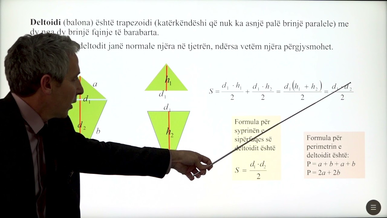 7 02 090 - Java 23 - Matematikë - perimetri dhe syprina e sipërfaqes deltoide
