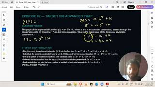 SAT 8 Advanced functions ... tips and tricks for exam