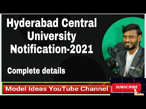 HCU Notification 2021, Hyderabad Central University Notification, |UOH| |HCU| by Model ideas