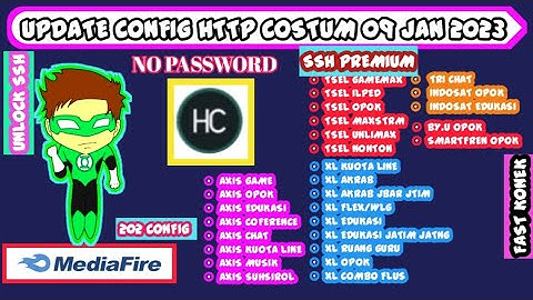 Update config Http Costum terbaru all operator fast konek, unlock ssh, ssh premium #axisgame