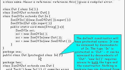 Java Tutorial 21.05: Non-static member classes
