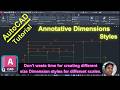Annotative Dimensions Styles in AutoCAD
