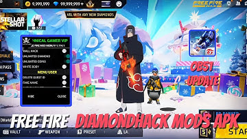 FREE FIRE NEW MOD MENU || UNLIMITED DIAMOND HACK || FF MOD MENU APK