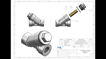 SolidWorks Assembly project : Y Water Filter
