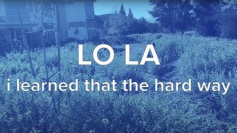 Lola Violet - i learned that the hard way - official lyric video