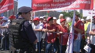 Romanyada Demiryolu Protestosu