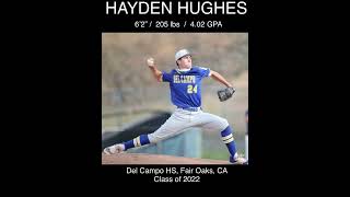 Hayden Hughes - College Baseball Pitching Recruiting Video - 2022 (Updated)