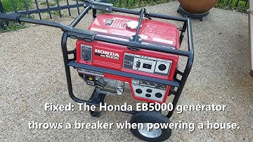 Honda EB5000 generator trips its GFCI breaker when powering a house - and a fix.
