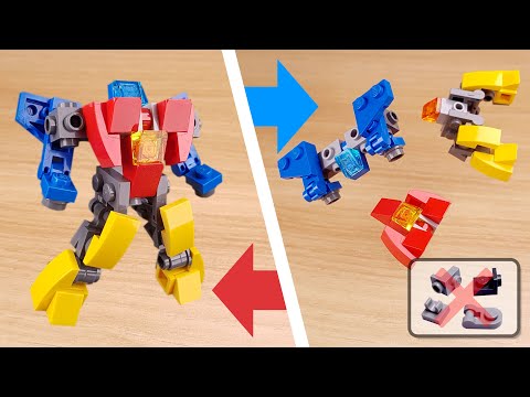 How to build mini LEGO robot jet transformer easily / Zetta robo