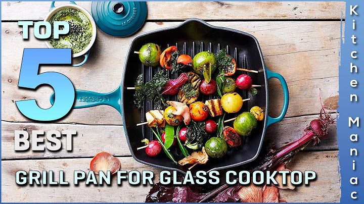 Cast iron grill pan on glass top stove
