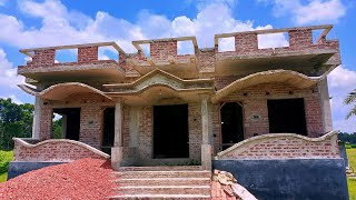 আধুনিক চার রুমের একতলা বাড়ির ডিজাইন এই পর্যন্ত খরচ ২২ লক্ষ টাকা #buliding #house #heavycivil