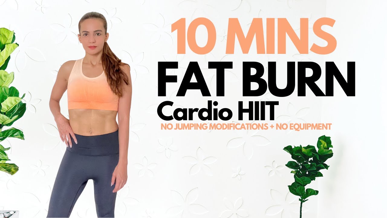 10 Minute FAT BURN Cardio HIIT Workout (No Equipment + No Jumping