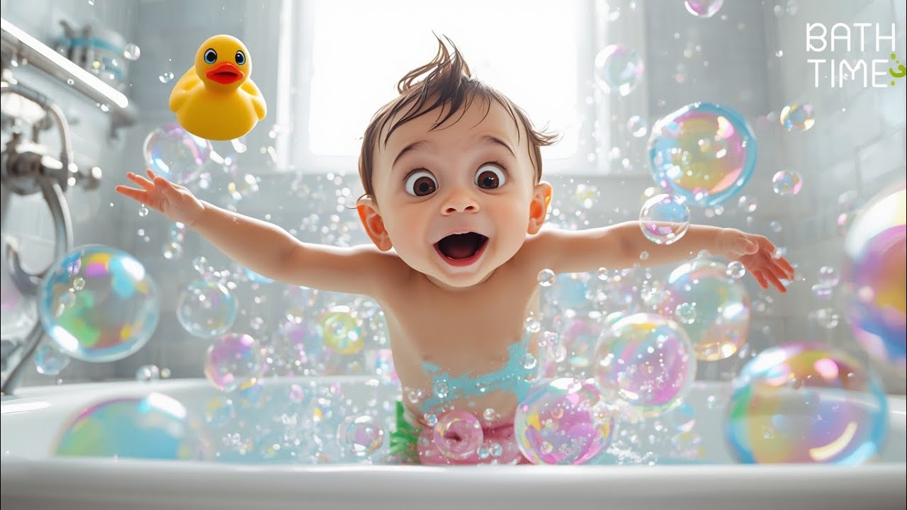 Bath Time Song for Kids | Fun Bathing Nursery Rhymes | Baby Songs 3D Animation