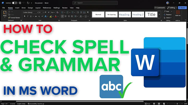 How to Check Spelling & Grammar in MS Word | Auto-Correct, Review Pane & Proofing Guide 2025